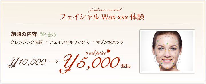 フェイシャル Wax xxx 体験